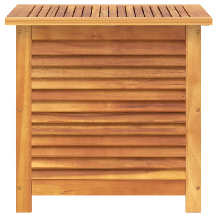 vidaXL Garden Storage Box with Louver | Solid Wood Acacia | 23.6" x 19.7" x 22" | Outdoor Cushion & Toy Chest