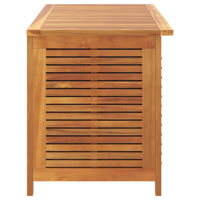 vidaXL Garden Storage Box with Louver 44.5"x19.7"x22" Solid Wood Acacia - Weather-Resistant Outdoor Storage Solution