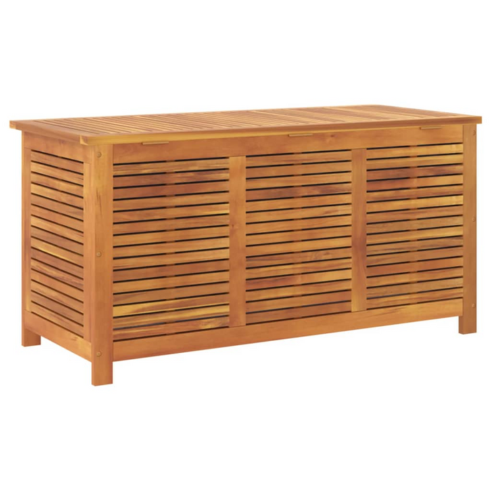 vidaXL Garden Storage Box with Louver 44.5"x19.7"x22" Solid Wood Acacia - Weather-Resistant Outdoor Storage Solution