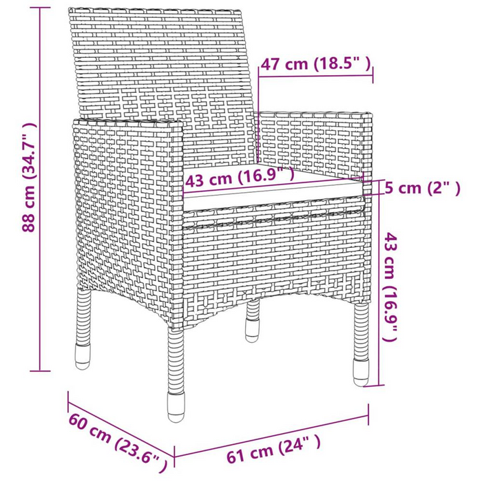 Elegant 9 Piece Outdoor Dining Set with Cushions - Durable Poly Rattan Beige Patio Furniture