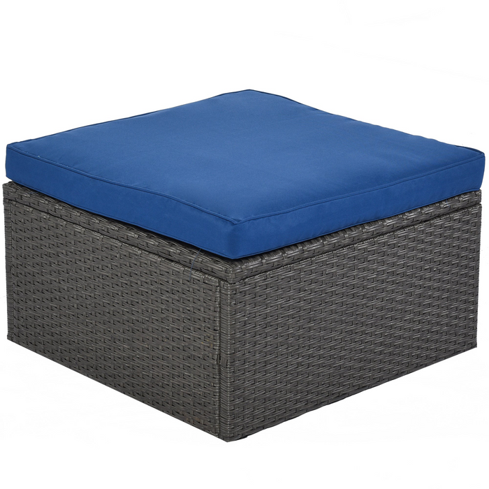 Outdoor Patio Rectangle Daybed with Retractable Canopy,  Wicker Furniture Sectional Seating with Washable Cushions, Backyard, Porch