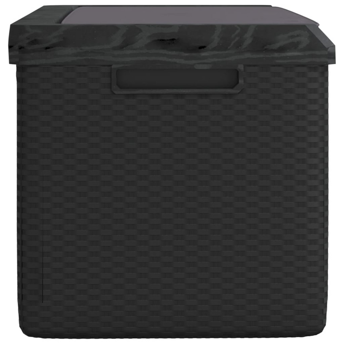 vidaXL Patio Storage Box with Seat Cushion Anthracite 92.5 gal | Weather-Resistant, Multi-Purpose Outdoor Storage Solution