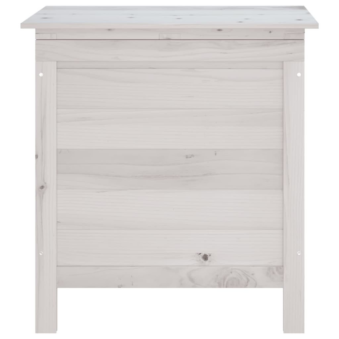 vidaXL Solid Wood Fir Patio Storage Box - White, 19.7"x19.3"x22.2" - Durable Outdoor Storage Solution