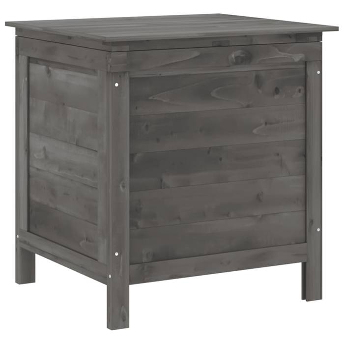 vidaXL Anthracite Patio Storage Box - Solid Fir Wood, 19.7"x19.3"x22.2"