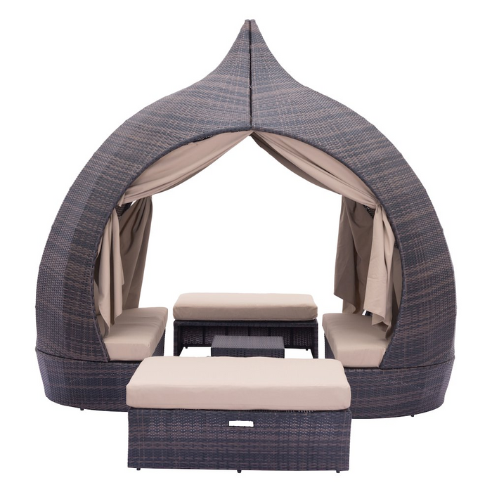 Majorca Daybed Brown & Beige - Premium Outdoor Furniture | Buy Now