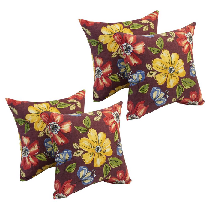 17-inch Square Polyester Outdoor Throw Pillows (Set of 4) 9910-S4-OD-174