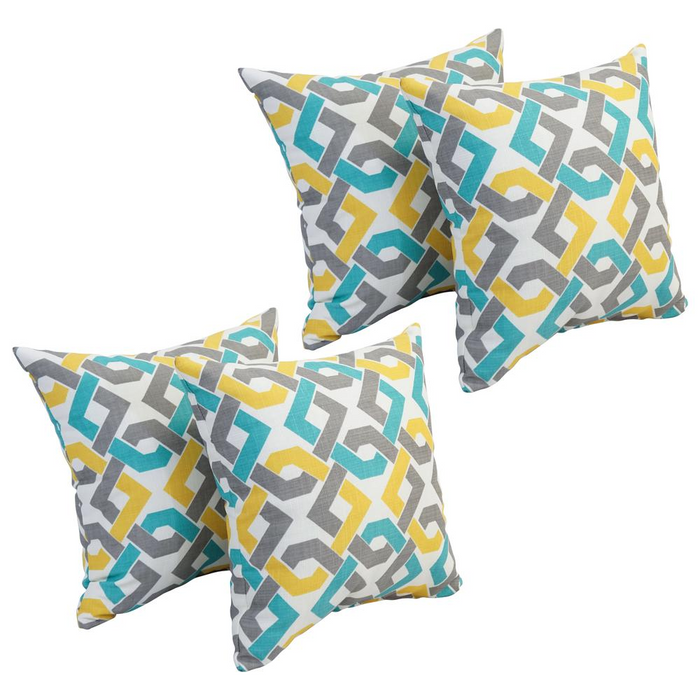 17-inch Square Polyester Outdoor Throw Pillows (Set of 4) 9910-S4-OD-186