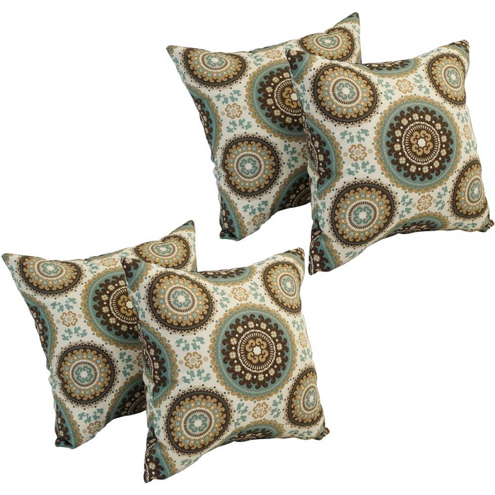 17-inch Square Polyester Outdoor Throw Pillows (Set of 4) 9910-S4-OD-128