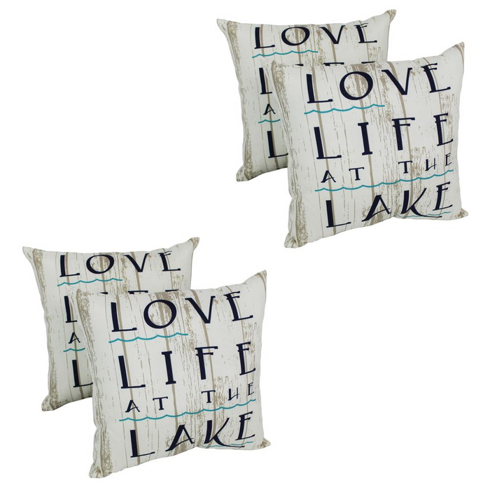 Spun Polyester 17-inch Outdoor Throw Pillows (Set of 4) CO-JO15-04-S4