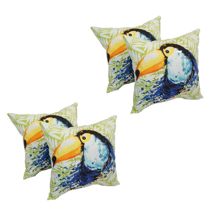 Spun Polyester 17-inch Outdoor Throw Pillows (Set of 4)  CO-JO17-07-S4