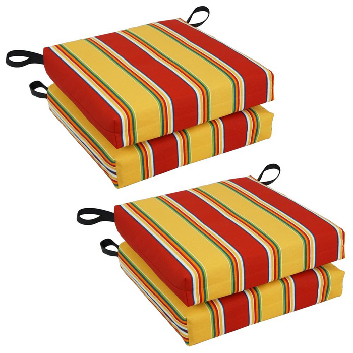 Blazing Needles Set of 4 Outdoor Chair Cushions, Haliwell Multi - Premium Comfort and Style