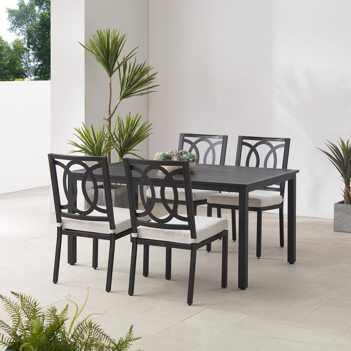 Chambers 5Pc Outdoor Metal Dining Set - Elegant & Weather-Resistant Patio Furniture