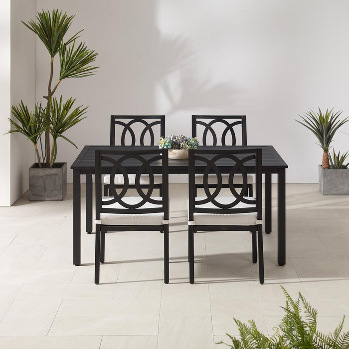 Chambers 5Pc Outdoor Metal Dining Set - Elegant & Weather-Resistant Patio Furniture