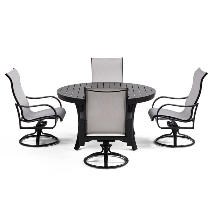 Pepin 5 Piece Round Dining Set with Swivel Rocking Chairs