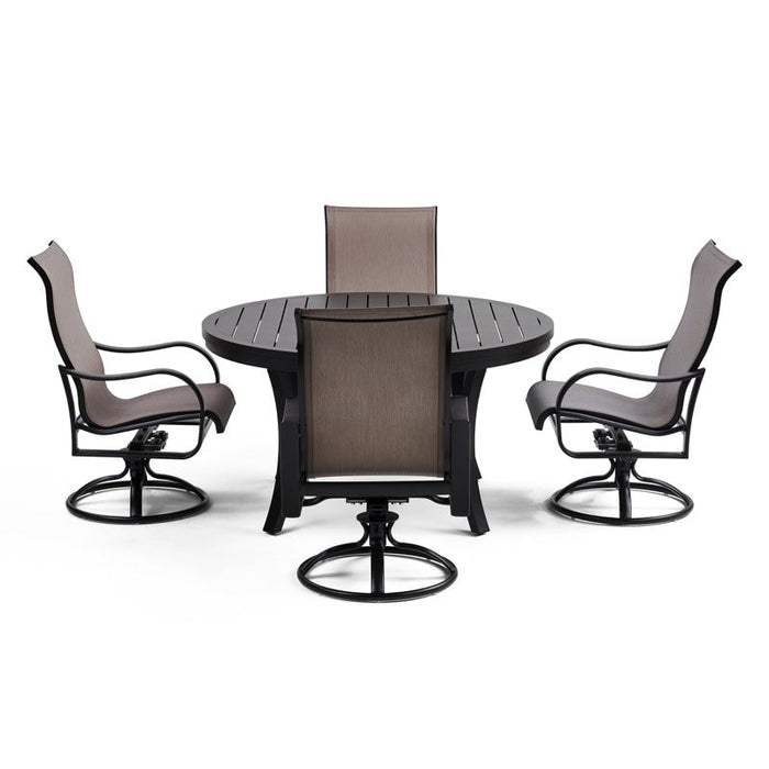 Pepin 5 Piece Round Dining Set with Swivel Rocking Chairs